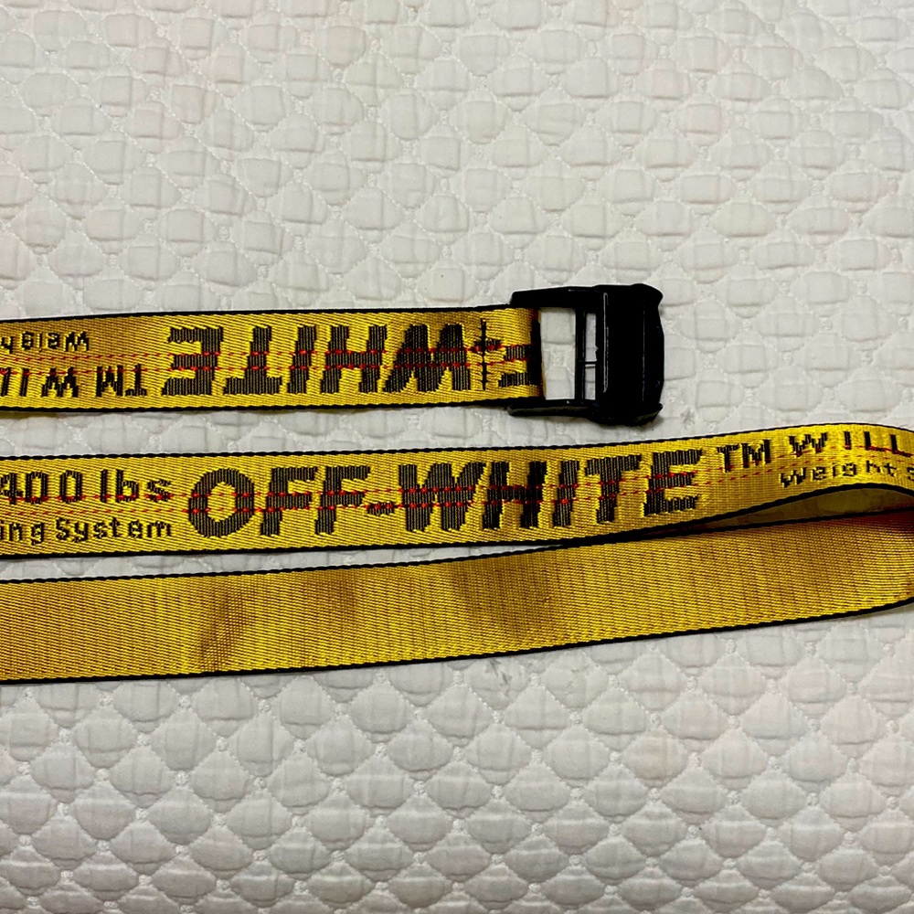 Off white industrial belt